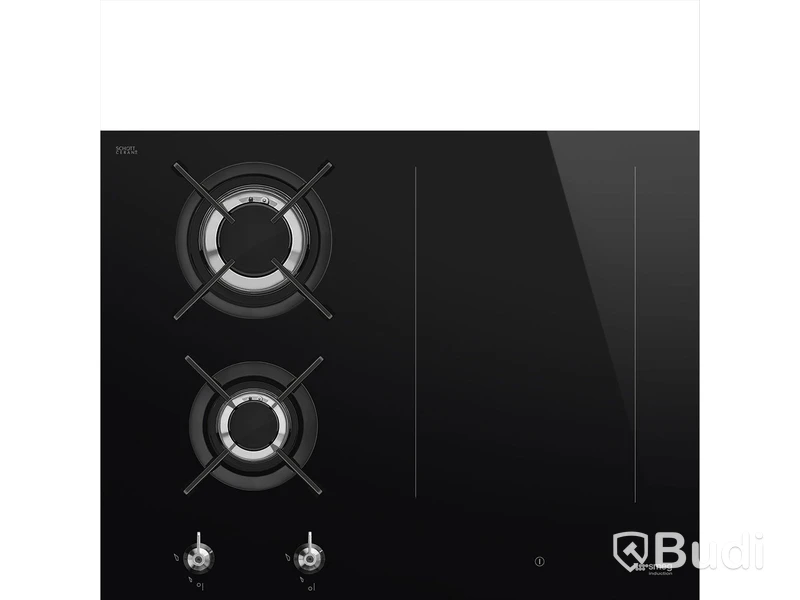 Smeg Combined Gas and Induction Hob 65 cm, Black, Classic PM3643D