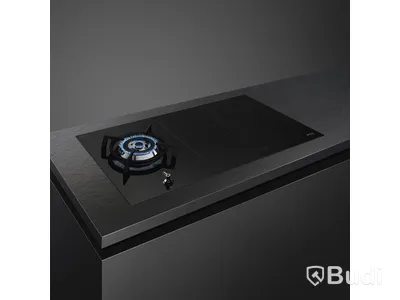 Smeg combined gas and induction hob, 90 cm, black PM3953D
