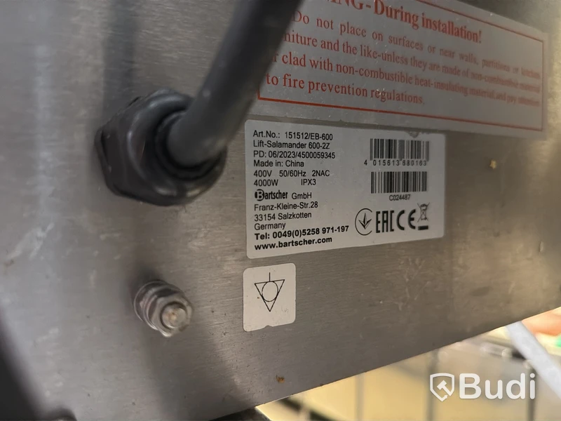 Salamander, Bartscher lift 600-2Z