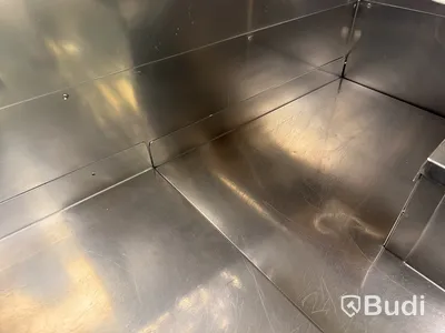 Rostfri bänk med frystillsats och diskbänk