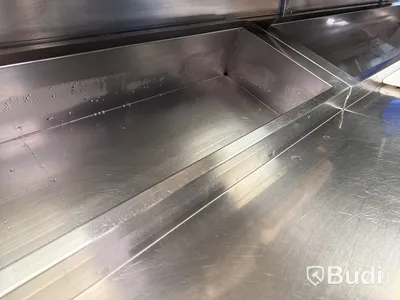Rostfri kylbänk med kylränna, KEMA