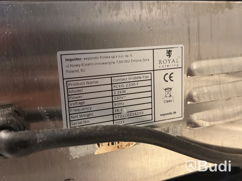 Klämgrill, Royal Catering RCKG-2200-F