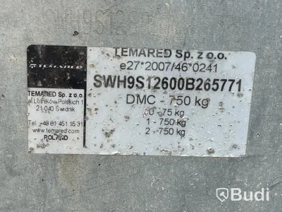 Obromsad boggivagn Temared | 750 kg | Ej registreringsbesiktigad