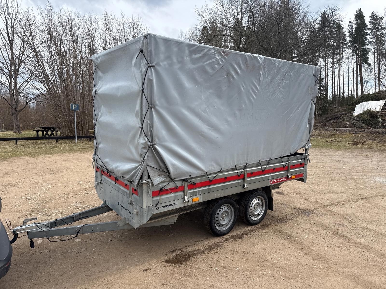 Obromsad boggivagn Temared | 750 kg | Ej registreringsbesiktigad