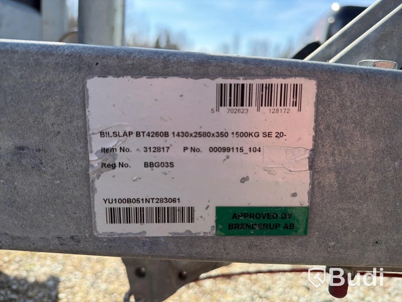 Tipptrailer Brenderup BT4260B -2021 -elhydraulisk tipp – 1500 kg
