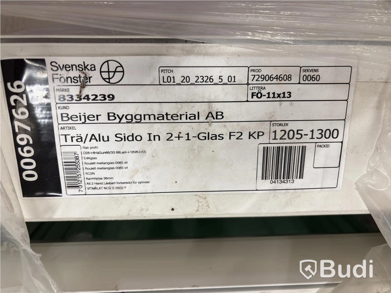 (NEW) 4 Svenska Fönster windows, 1205 x 1300 mm
