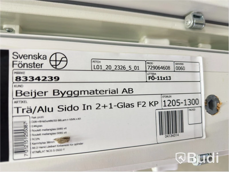 4 st. Fönster Svenska Fönster, 1205x1300 mm