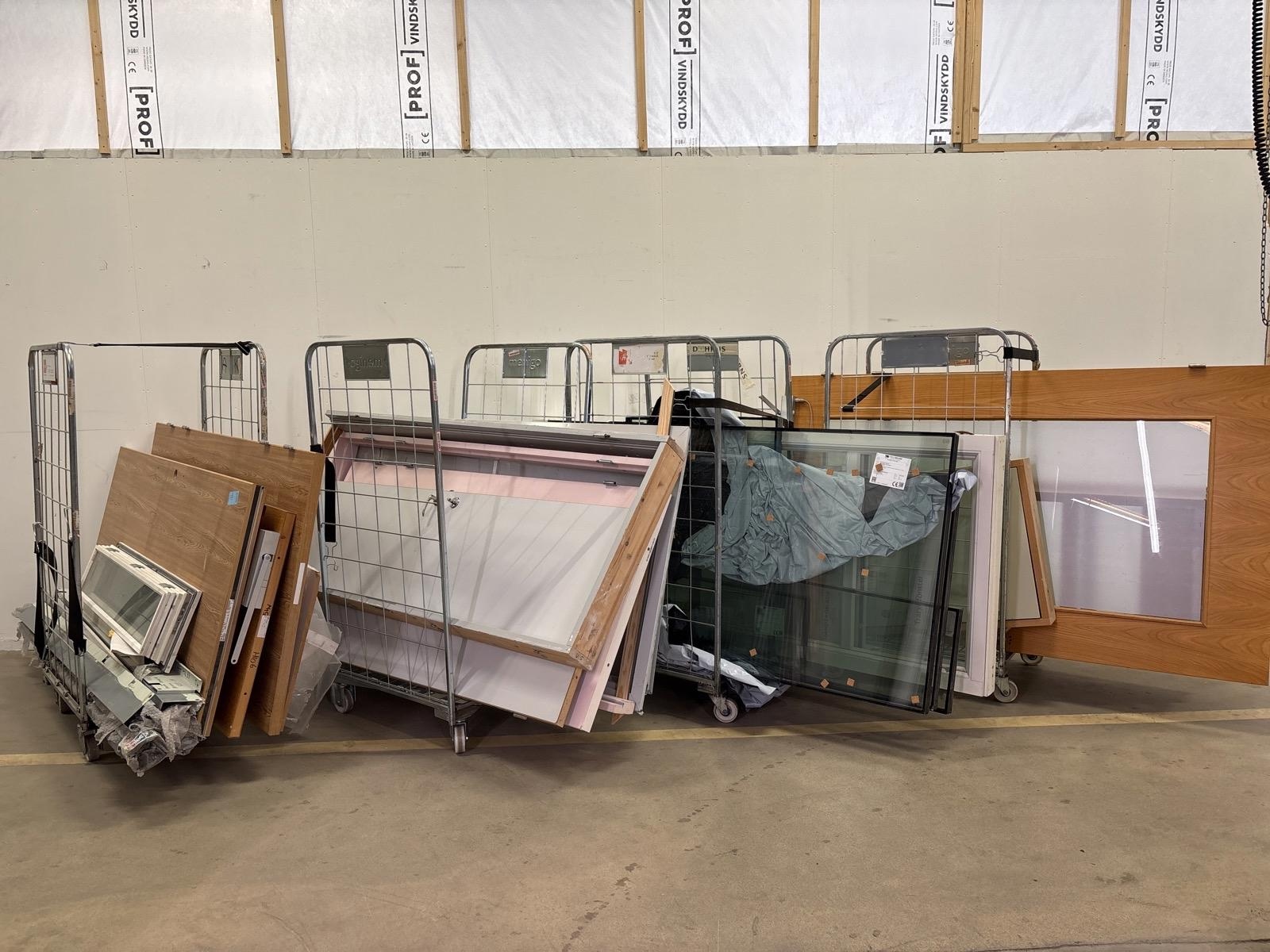 Lot of assorted doors and windows