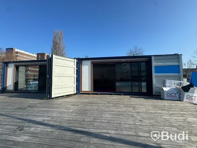 Mässcontainer, inkl. inredning