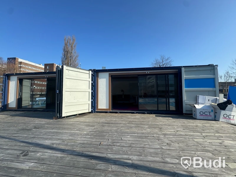 Mässcontainer, inkl. inredning