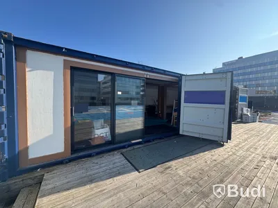 Mässcontainer, inkl. inredning