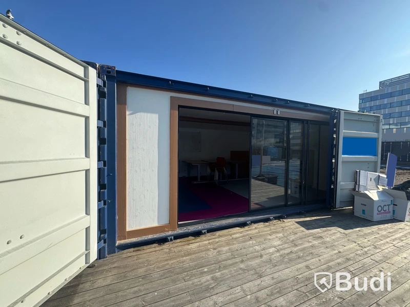 Mässcontainer, inkl. inredning