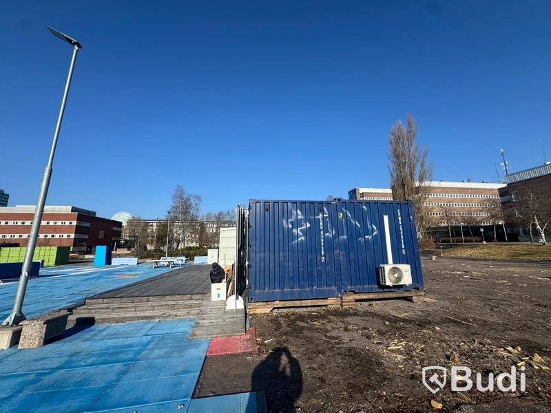 Mässcontainer, inkl. inredning