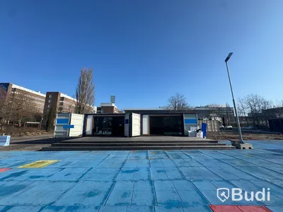 Mässcontainer, inkl. inredning