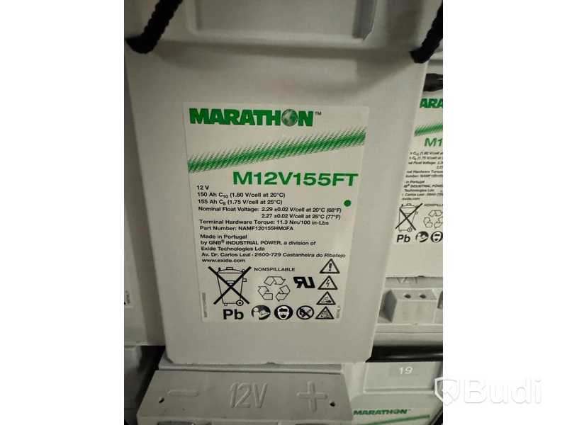 100 st Marathon M12V155FT industribatterier 12V 155Ah – större parti