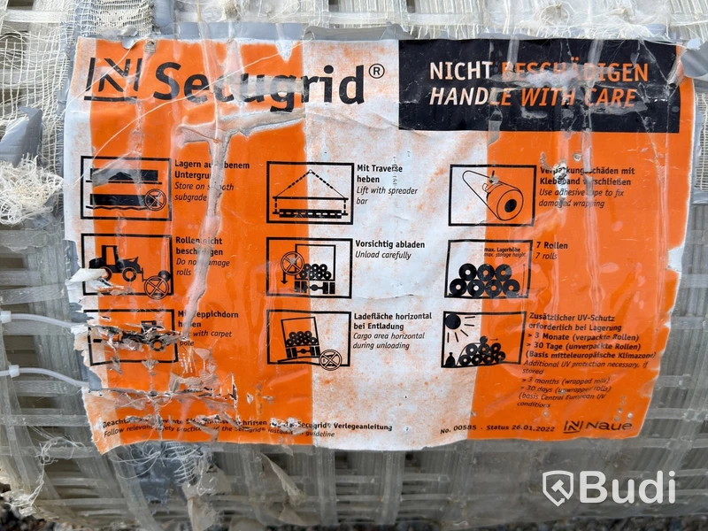 2 st geonät, NAUE, Secugrid 80/20 R6, 4,75 m x 100 m, PES/PET