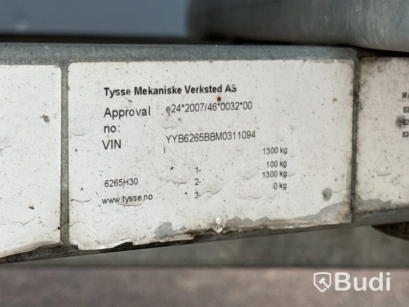 Ställningsvagn Tysse 1300 kg med ställning | 2021