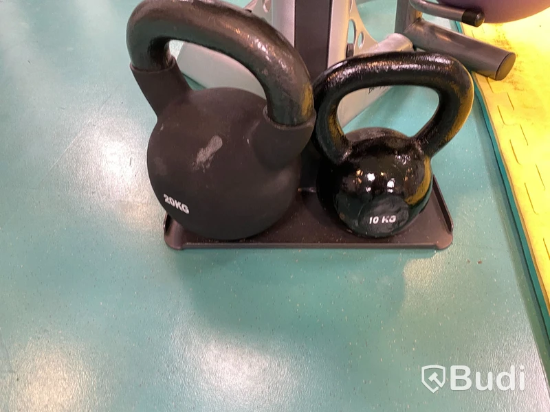 Kettlebell set 6st från 4, 8, 10 12, 16 och 20 kg ink ställning