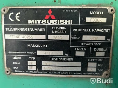 Motviktstruck Mitsubishi FD30K Diesel