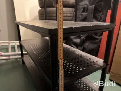 Hallmöbel svart metall med bänk