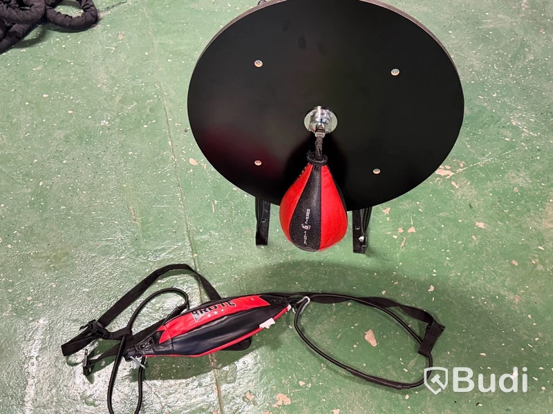 Päronboll med väggstativ, Nordic Fighter, samt speedball, Brute