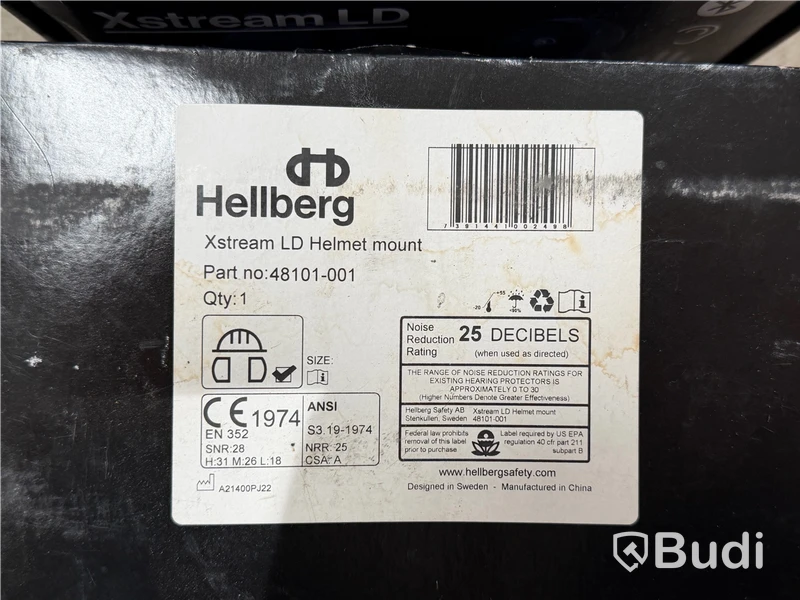 Hörlurar för hjälm, Hellberg Xstream LD, Bluetooth, 2 st