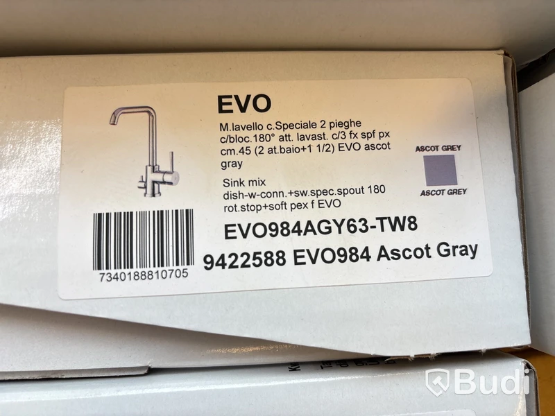 Köksblandare Tapwell, EVO984, Ascot grey