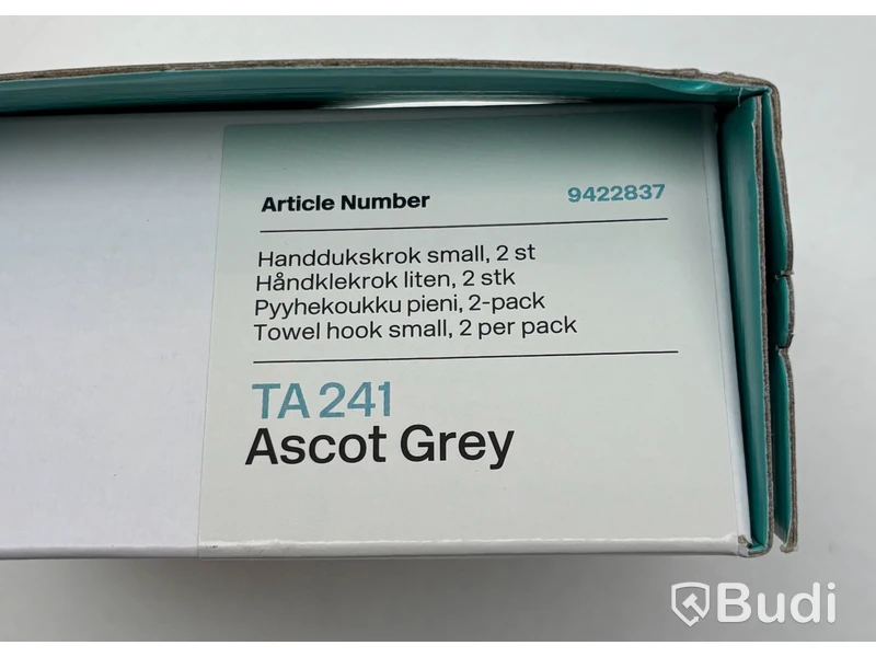 Parti med badrumstillbehör Tapwell, Ascot grey