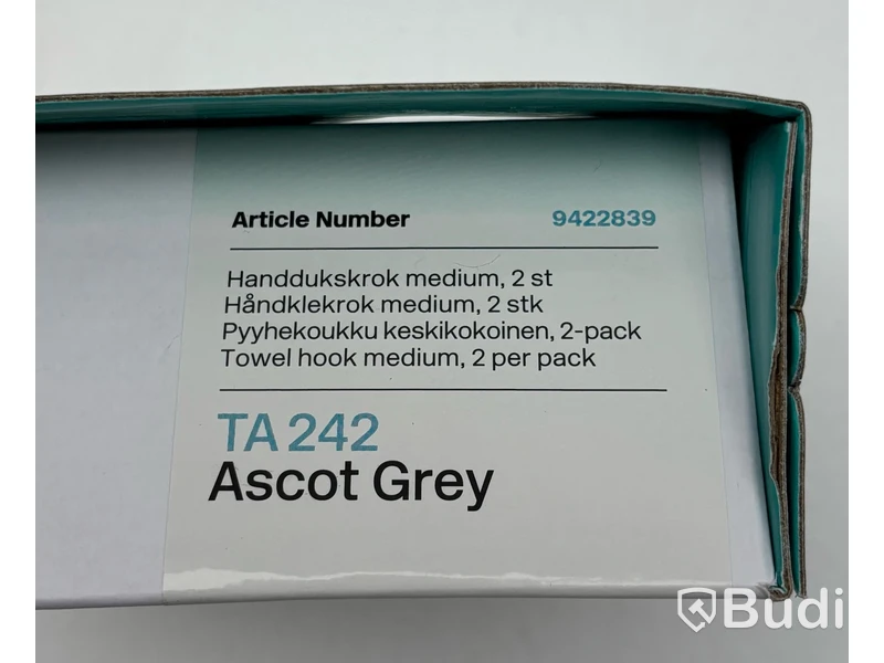 Parti med badrumstillbehör Tapwell, Ascot grey
