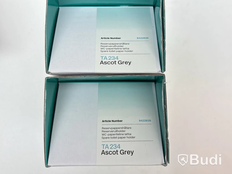Parti med badrumstillbehör Tapwell, Ascot grey