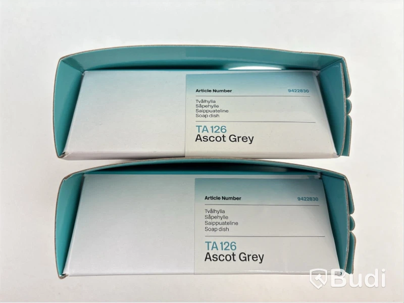 Parti med badrumstillbehör, Tapwell, Ascot grey