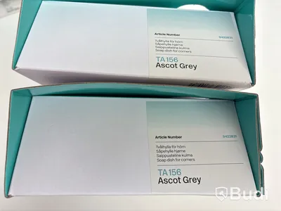 Parti med badrumstillbehör, Tapwell, Ascot grey