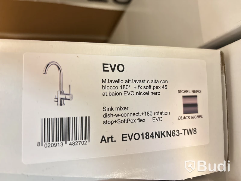 Köksblandare Tapwell Evo EVO184 nickel nero