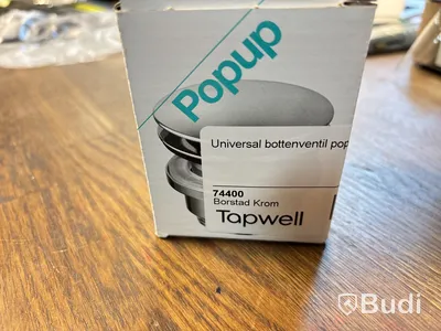 2 st. (NY) Bottenventil Tapwell 74400 Universal Pop-up, borstad krom