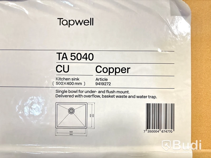 Diskho Tapwell, TA5040, koppar.