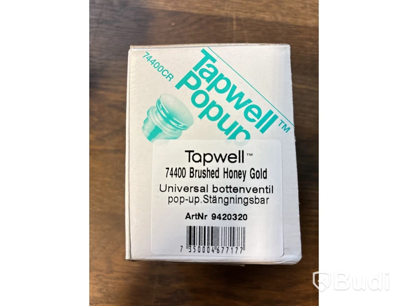 2 st. Bottenventil Tapwell 74400 Universal Pop-up, honungs guld
