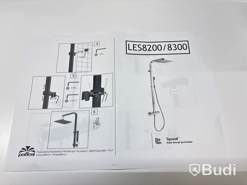 Takduschset Tapwell, City, LES8300 160, krom