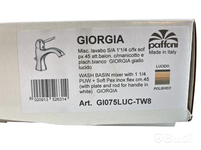 2 st. Tvättställsblandare Tapwell, GIORGIA GI071 Classic Mässing