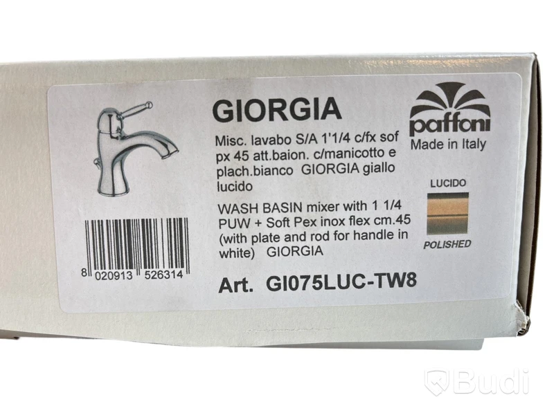 2 st. Tvättställsblandare Tapwell, GIORGIA GI071 Classic Mässing