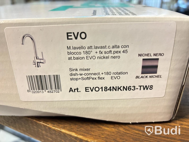 Köksblandare Tapwell Evo EVO184 nickel nero