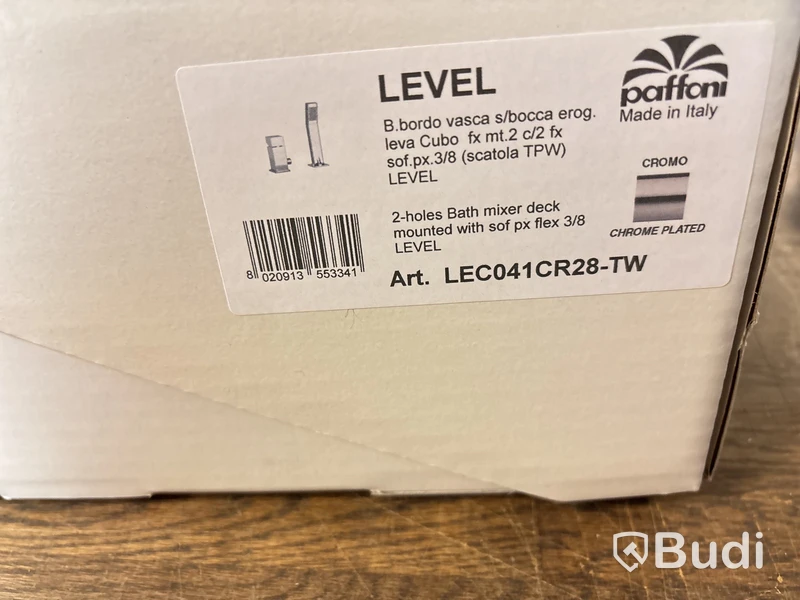Badkarsblandare Tapwell, Level, krom