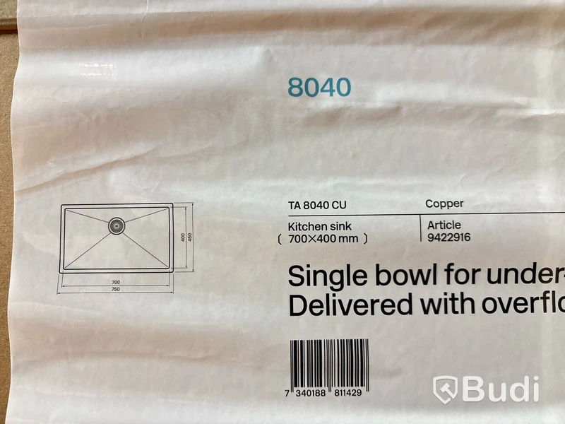 Diskho Tapwell, TA8040 CU, koppar.