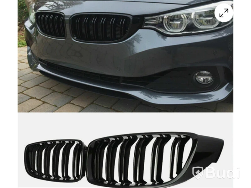 Grill, BMW F32/F33/F36 blanksvart, 2 st