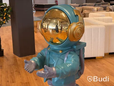 Astronaut, guld/ blå