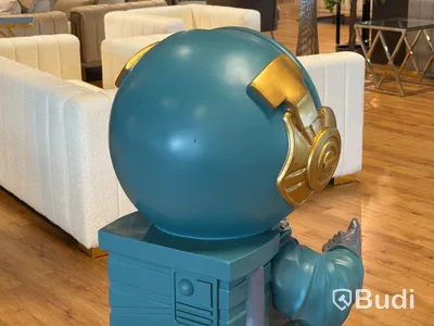 Astronaut, guld/ blå