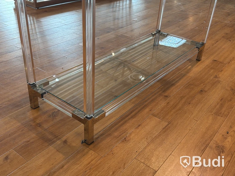 Sidobord med glasskivor, 120 cm