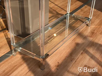 Sidobord med glasskivor, 120 cm