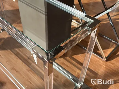 Sidobord med glasskivor, 120 cm