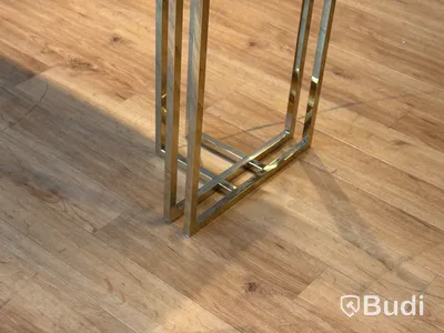 Sidobord, guld/ svart, 120 cm