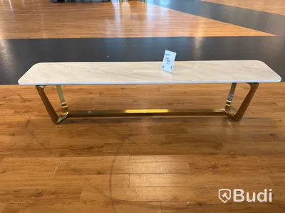 TV-bänk/ sidobänk med stenmönstrad skiva, 200 cm